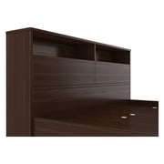 Engineered Wood King Bed With Storage without Mattress Walnut