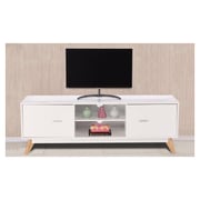 TV Stand Entertainment Center Console Cabinet (White)