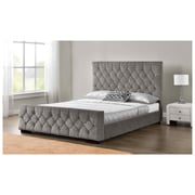 Arya Bedframe Queen Bed without Mattress Grey