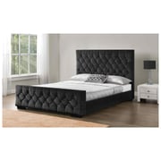 Arya Bedframe King Bed without Mattress Charcoal Grey