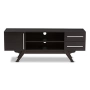 Ashfield Wood TV Stand in Dark Brown Color