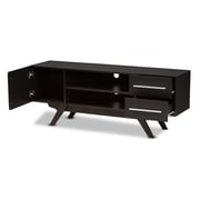 Ashfield Wood TV Stand in Dark Brown Color