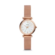 Fossil ES4433 Carlie Mini Three-Hand Rose Gold-Tone Stainless Steel Watch