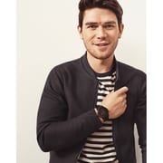 Fossil FS5447 The Minimalist Two-Hand Black Leather Watch