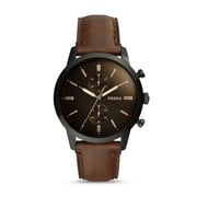 Fossil FS5437 Townsman 44mm Chronograph Brown Leather Watch