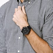 Fossil JR1354 Nate Chronograph Black Leather Watch