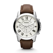 Fossil FS4735 Grant Chronograph Brown Leather Watch