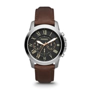 Fossil FS4813 Grant Chronograph Brown Leather Watch
