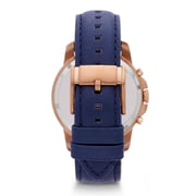 Fossil FS4835 Grant Chronograph Navy Leather Watch