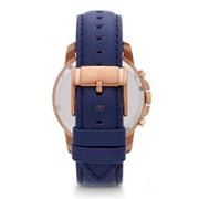 Fossil FS4835 Grant Chronograph Navy Leather Watch