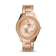 Fossil ES3590 Stella Multifunction Rose-Tone Stainless Steel Watch