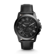 Fossil FS5132 Grant Chronograph Black Leather Watch
