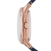 Fossil ME1162 Grant Twist Three-Hand Blue Leather Watch