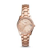 Fossil ES4318 Scarlette Three-Hand Date Rose Gold-Tone Stainless Steel Watch