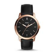 Fossil FS5376 The Minimalist Slim Three-Hand Black Leather Watch