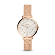 Fossil ES4352 Jacqueline Three-Hand Rose Gold-Tone Stainless Steel Watch