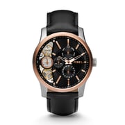 Fossil ME1099 Mechanical Twist Black Leather Watch