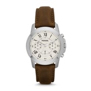 Fossil FS4839 Grant Chronograph Brown Leather Watch
