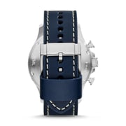 Fossil JR1480 Nate Chronograph Navy Leather Watch
