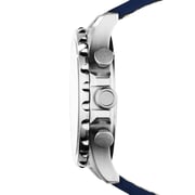 Fossil JR1480 Nate Chronograph Navy Leather Watch