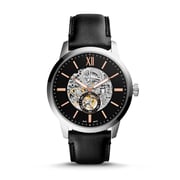 Fossil ME3153 Townsman 48mm Automatic Black Leather Watch