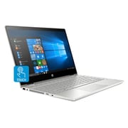 HP Pavilion x360 14-CD1007NE Convertible Touch Laptop - Core i7 2GHz 12GB 1TB+128GB 4GB Win10 14inch FHD Mineral Silver