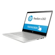 HP Pavilion x360 14-CD1007NE Convertible Touch Laptop - Core i7 2GHz 12GB 1TB+128GB 4GB Win10 14inch FHD Mineral Silver