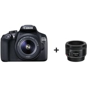 Canon EOS1300D DSLR Camera Black With EFS 18-55 III Kit + EF 50mm 1.8 STM Lens