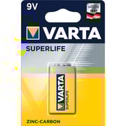 Varta Superlife Zinc-Carbon Battery 9 Volts Yellow