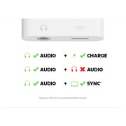 Belkin Rock Star Lightning Audio Charging Adaptor White - F8J212BTWHT
