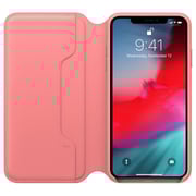Apple Leather Folio Case Peony Pink For iPhone XS