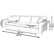 Galaxy Design Angelic 3 Seater Sofa Cedar