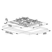 Franke 4 Gas Built In Hob FHMR6044GXSE
