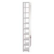 White Tall Shoe Cabinet with Storage and Mirror
