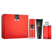 Dunhill Desire Red Gift Set For Men (Dunhill Desire Red 100ml EDT + 195ml Deo Spray + 90ml Shower Gel)