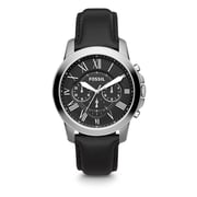 Fossil FS4812IE GrantChronograph Black Leather Men Watch