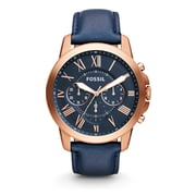 Fossil FS4835IE Grant Chronograph Navy Leather Men's Watch