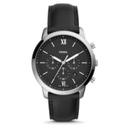 Fossil FS5452 Neutra Chronograph Black Leather Watch