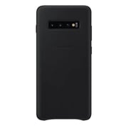 Samsung Leather Case Black For Galaxy S10 Plus