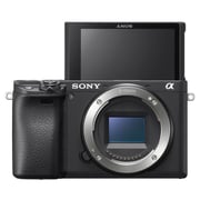 هيكل كاميرا سوني رقمية ألفا a6400 بدون مرآة طراز ILCE-6400 أسود فقط.