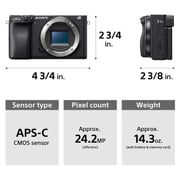  Sony Alpha a6400 Mirrorless Camera: Compact APS-C  Interchangeable Lens Digital Camera with Real-Time Eye Auto Focus, 4K  Video, Flip Screen & 16-50mm Lens - E Mount Compatible - ILCE-6400L/B,  Black 