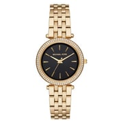 Buy Michael Kors MK3738 Darci Black Dial Ladies Gold Tone Crystal