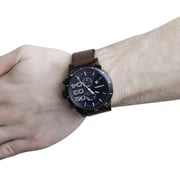 Diesel DZ4312 Double Down Blue Dial Brown Leather MEns Watch