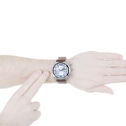 Diesel DZ4340 Overflow dark brown leather with a stainless steel Mens Watch