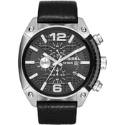 Diesel DZ4341 Overflow Black Dial Black Leather Mens Watch