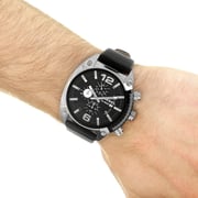 Diesel DZ4341 Overflow Black Dial Black Leather Mens Watch