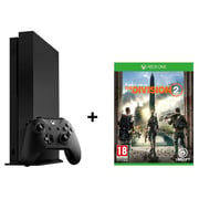 Microsoft Xbox One X Gaming Console 1TB Black + Tom Clancy's The Division 2 DLC Game