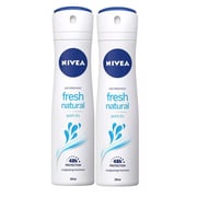 Nivea Fresh Natural Deo Spray Women 150ml Twin Pack