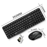 Rapoo X1800S 18458 Combo Wireless (Keyboard+Mouse) Black English/Arabic