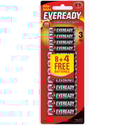 Eveready AA Battery 8Pcs + AAA Battery 4Pcs